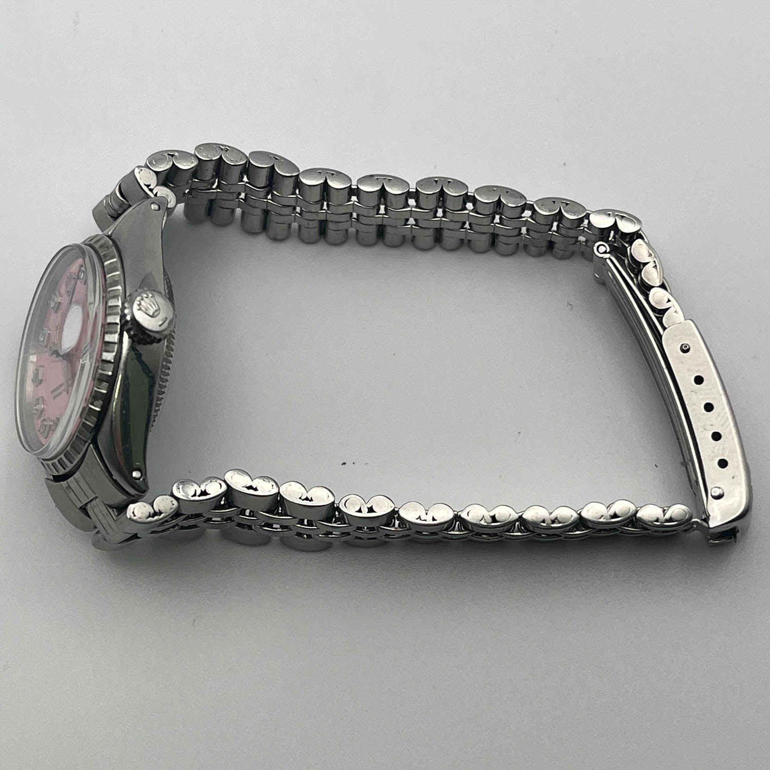 Rolex Lady-Datejust 26MM Aftermarket Ice Pink Dial Yellow Gold Jubilee Bracelet (6517)