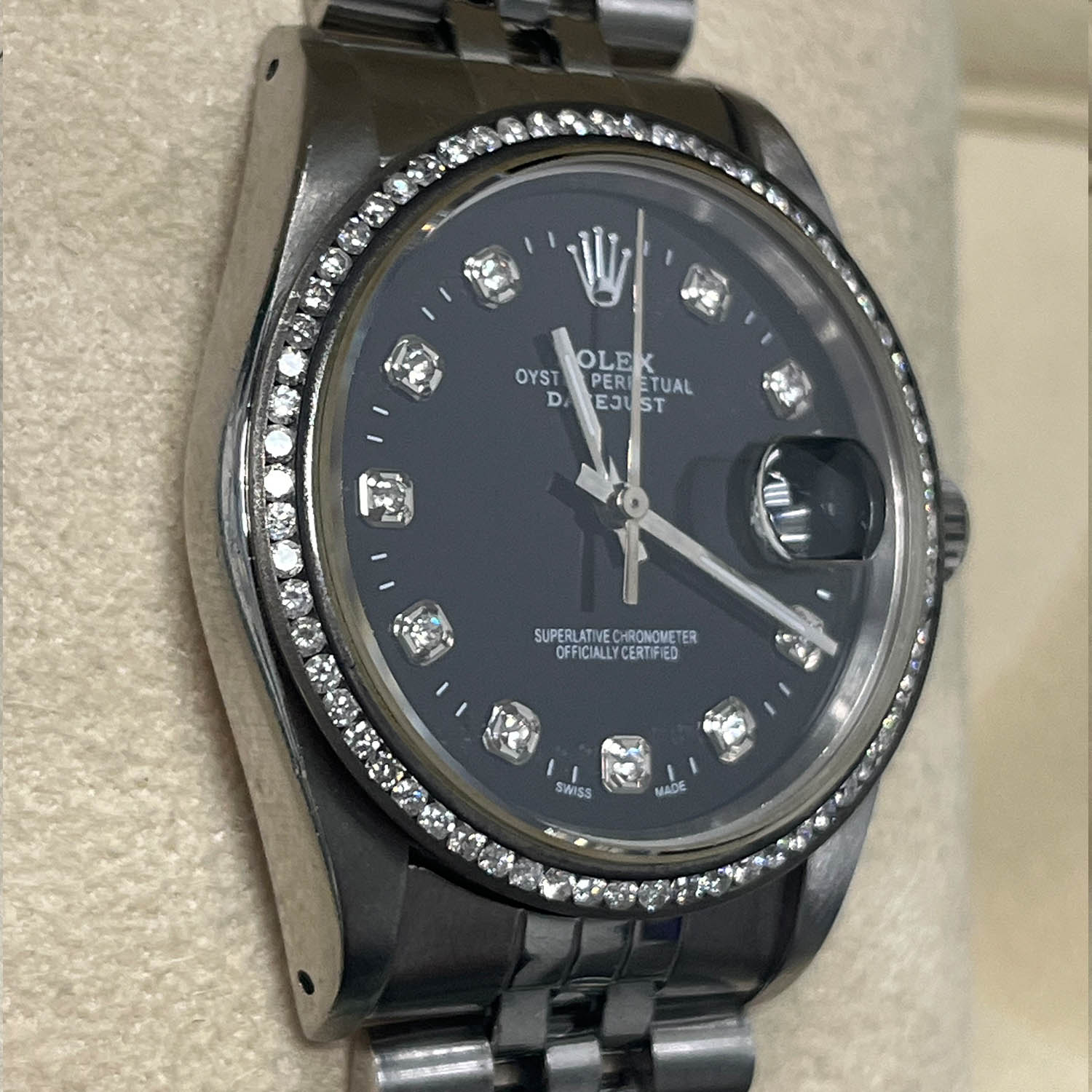 Rolex Datejust 36MM Black Dial Jubilee Bracelet (16234)