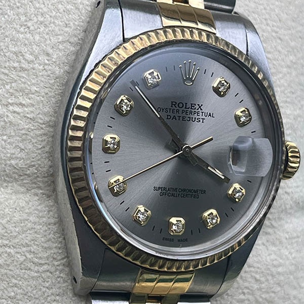 Rolex Datejust 36MM Aftermarket Silver Dial Two-Tone Jubilee Bracelet (16013)