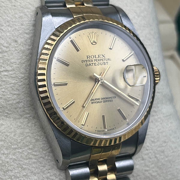 Rolex Datejust 36MM Silver Dial Two-Tone Jubilee Bracelet (16233)