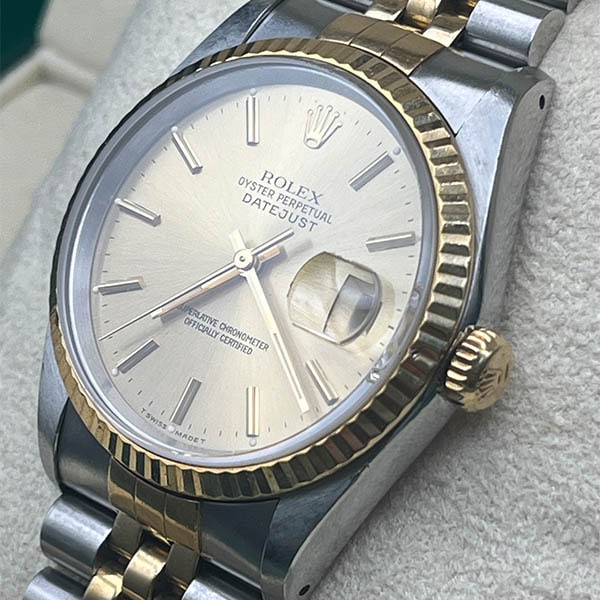 Rolex Datejust 36MM Silver Dial Two-Tone Jubilee Bracelet (16233)