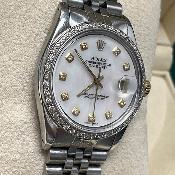 Rolex Datejust 36MM White Dial Steel Bracelet (1601)